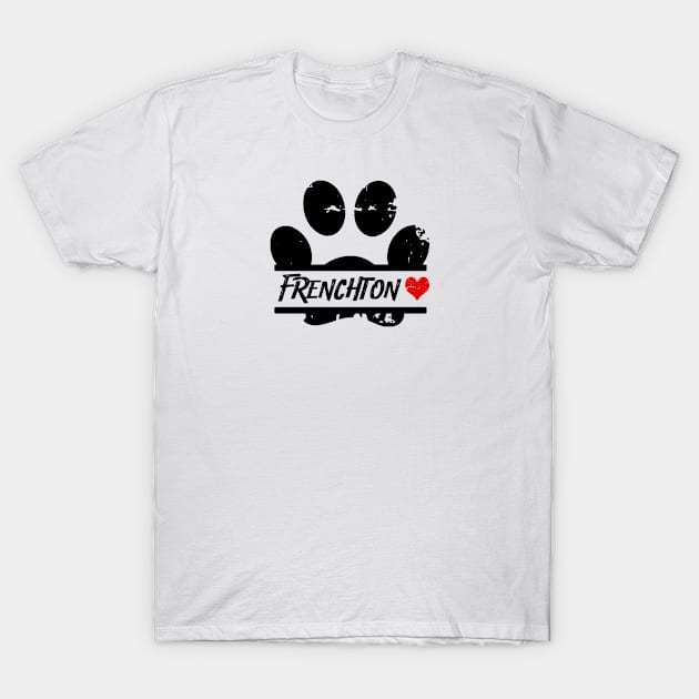 Frenchton dog paw print T-Shirt by artsytee